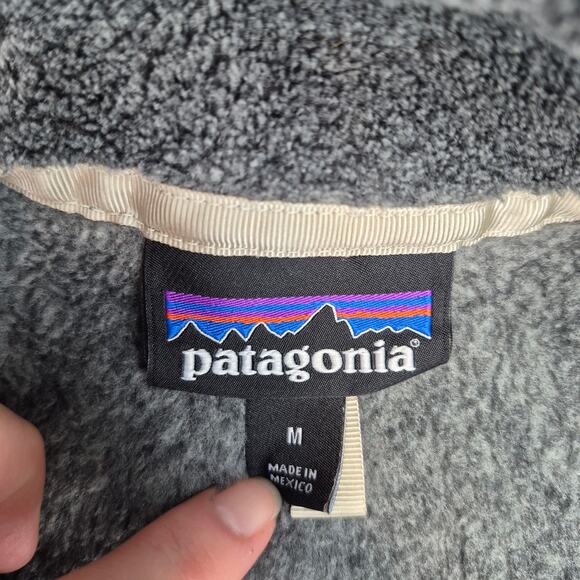 Patagonia Fleece Jacket Womens Pullover Re-Tool Snap-T Gray Purple Size M - Picture 3 of 11